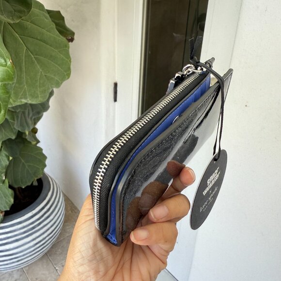 Space Invaders X Kate Spade Glitter Patent Small Slim Bifold Wallet KI755 - Picture 9 of 15